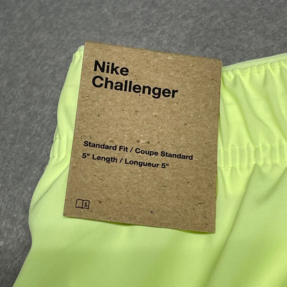 Nike Shorts Men XXL 2XL Neon Green Challenger Running Volt Dri-FIT 5" DV9363-701 - Picture 8 of 12